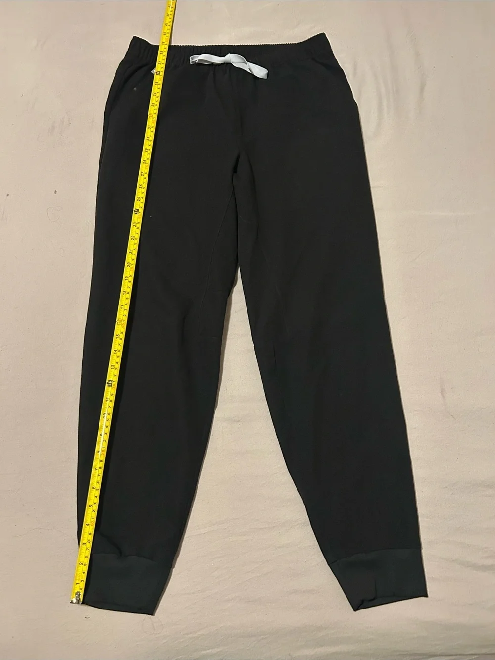 Figs Men's Black technical collection Pants with White Drawstring. Unisex,